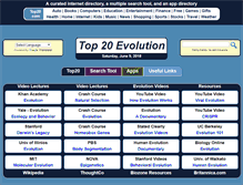 Tablet Screenshot of evolution.top20biology.com