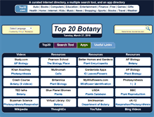 Tablet Screenshot of botany.top20biology.com